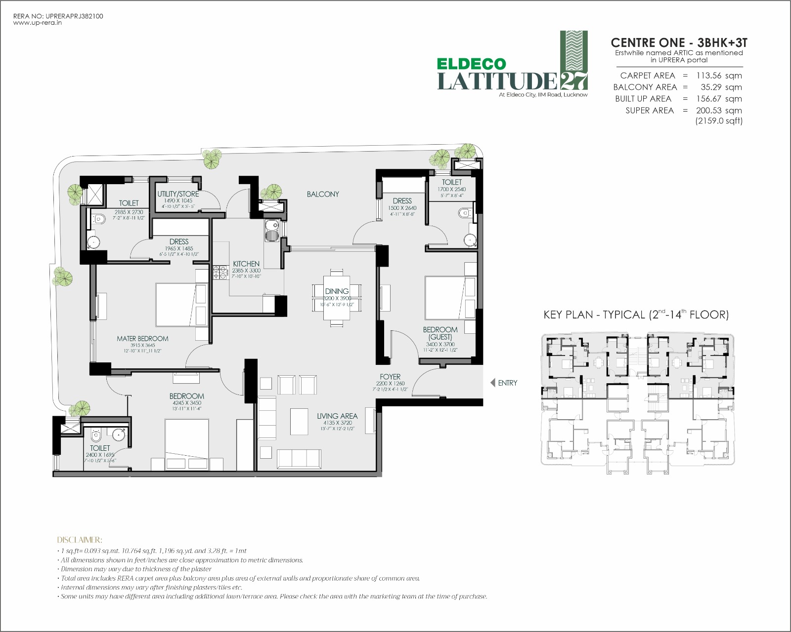 Centre One - 3BHK+3T